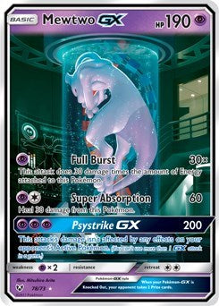 Pokemon TCG - Shining Legends - Mewtwo GX - 78/73 - Holofoil