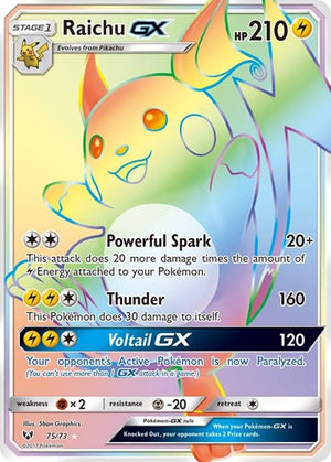 Pokemon TCG - Shining Legends - Raichu GX - 75/73 - Holofoil