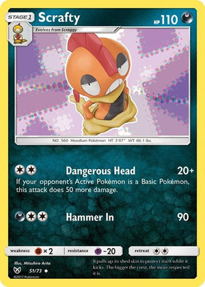 Pokemon TCG - Shining Legends - Scrafty - 51/73
