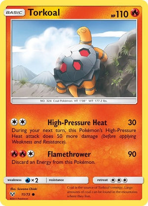 Pokemon TCG - Shining Legends - Torkoal - 11/73 - Reverse Holofoil