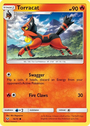 Pokemon TCG - Shining Legends - Torracat - 16/73