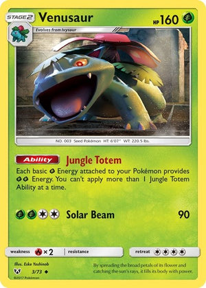 Pokemon TCG - Shining Legends - Venusaur - 3/73 - Reverse Holofoil