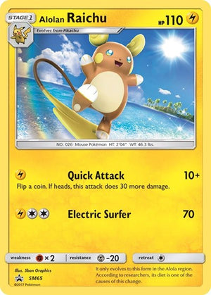 Pokemon TCG - SM Promos - Alolan Raichu - SM65 - SMP SM65