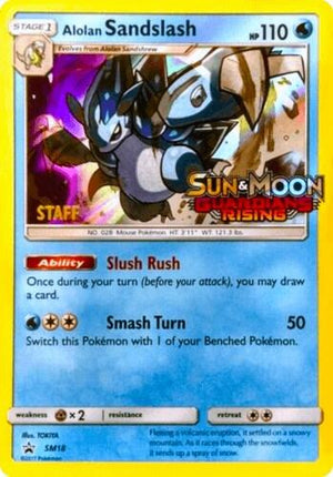 Pokemon TCG - SM Promos - Alolan Sandslash - SM18 - (Prerelease) [Staff] - SMP SM18