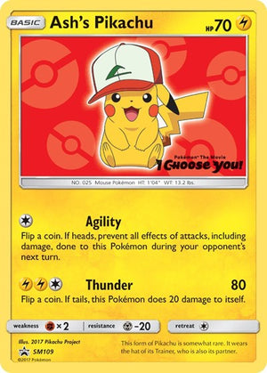 Pokemon TCG - SM Promos - Ash's Pikachu - SM109 - SMP SM109