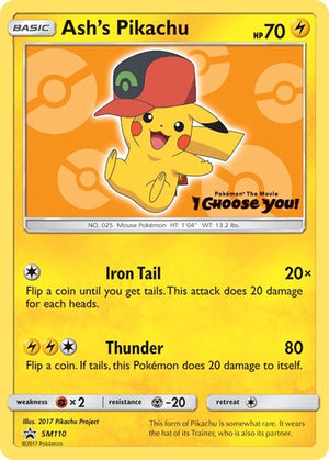 Pokemon TCG - SM Promos - Ash's Pikachu - SM110 - SMP SM110