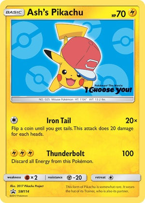 Pokemon TCG - SM Promos - Ash's Pikachu - SM114 - SMP SM114