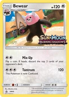Pokemon TCG - SM Promos - Bewear - SM49 - (Prerelease) [Staff] - SMP SM49