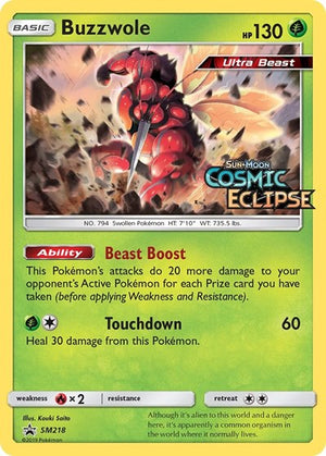 Pokemon TCG - SM Promos - Buzzwole - SM218 - (Prerelease) - SMP SM218