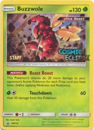 Pokemon TCG - SM Promos - Buzzwole - SM218 - (Prerelease) [Staff] - SMP SM218
