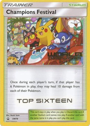 Pokemon TCG - SM Promos - Champions Festival - SM78 - (World Championships 2017) [Top Sixteen] - SMP SM78