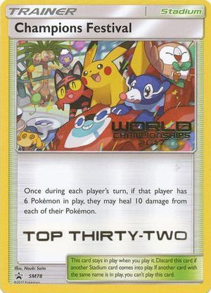 Pokemon TCG - SM Promos - Champions Festival - SM78 - (World Championships 2017) [Top Thirty-Two] - SMP SM78