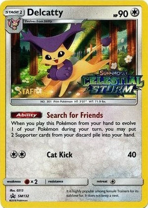 Pokemon TCG - SM Promos - Delcatty - SM132 - (Prerelease) [Staff] - SMP SM132