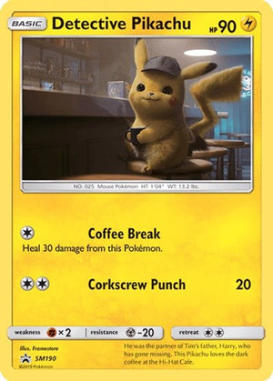 Pokemon TCG - SM Promos - Detective Pikachu - SM190 - SMP SM190
