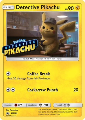 Pokemon TCG - SM Promos - Detective Pikachu - SM190 - (Stamped) - SMP SM190