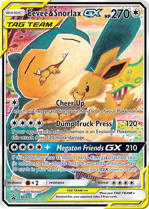 Pokemon TCG - SM Promos - Eevee & Snorlax GX - SM169 - SMP SM169