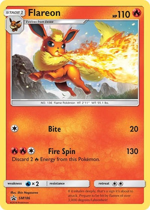 Pokemon TCG - SM Promos - Flareon - SM186 - (Let's Play, Eevee!) - SMP SM186