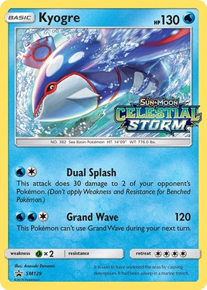 Pokemon TCG - SM Promos - Kyogre - SM129 - (Prerelease) - SMP SM129