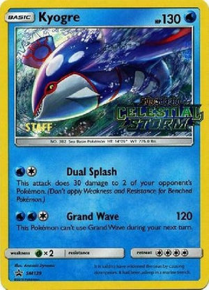 Pokemon TCG - SM Promos - Kyogre - SM129 - (Prerelease) [Staff] - SMP SM129