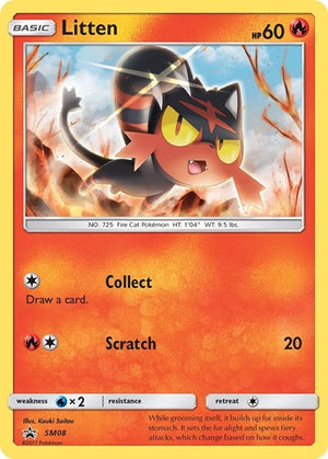 Pokemon TCG - SM Promos - Litten - SM08 - SMP SM08