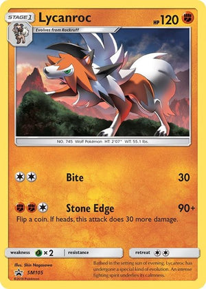Pokemon TCG - SM Promos - Lycanroc - SM105 - SMP SM105
