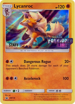 Pokemon TCG - SM Promos - Lycanroc - SM118 - (Prerelease) [Staff] - SMP SM118