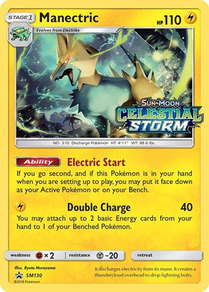 Pokemon TCG - SM Promos - Manectric - SM130 - (Prerelease) - SMP SM130