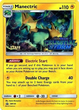 Pokemon TCG - SM Promos - Manectric - SM130 - (Prerelease) [Staff] - SMP SM130