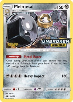 Pokemon TCG - SM Promos - Melmetal - SM181 - (Prerelease) [Staff] - SMP SM181