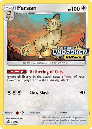 Pokemon TCG - SM Promos - Persian - SM182 - (Prerelease) - SMP SM182