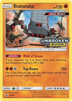Pokemon TCG - SM Promos - Stakataka - SM180 - (Prerelease) - SMP SM180