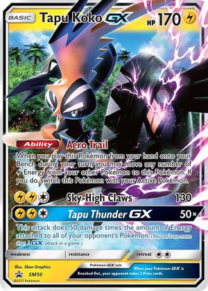 Pokemon TCG - SM Promos - Tapu Koko GX - SM50 - SMP SM50