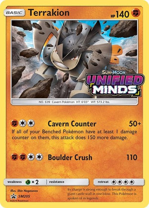 Pokemon TCG - SM Promos - Terrakion - SM205 - (Prerelease) - SMP SM205