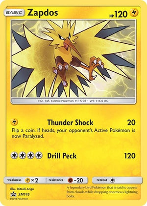 Pokemon TCG - SM Promos - Zapdos - SM145 - SMP SM145