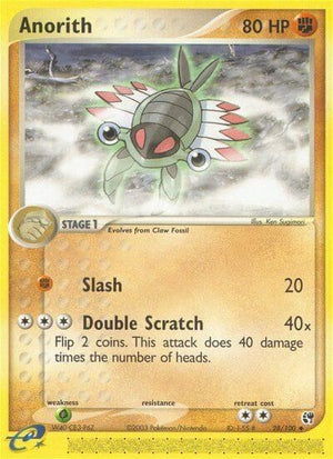 Pokemon TCG - EX Sandstorm - Anorith - 28/100