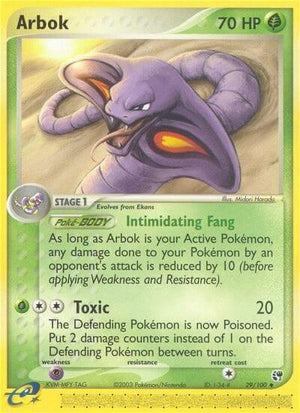 Pokemon TCG - EX Sandstorm - Arbok - 29/100 - Reverse Holofoil