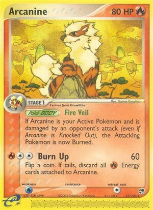 Pokemon TCG - EX Sandstorm - Arcanine - 15/100 - Reverse Holofoil
