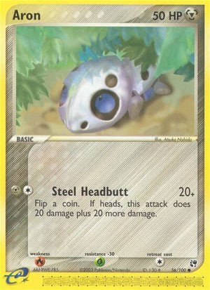 Pokemon TCG - EX Sandstorm - Aron - 56/100 - Reverse Holofoil