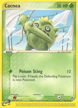 Pokemon TCG - EX Sandstorm - Cacnea - 58/100
