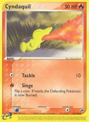 Pokemon TCG - EX Sandstorm - Cyndaquil - 59/100