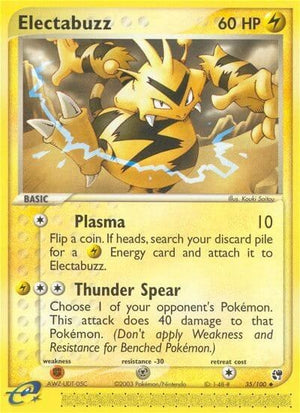 Pokemon TCG - EX Sandstorm - Electabuzz - 35/100 - Reverse Holofoil