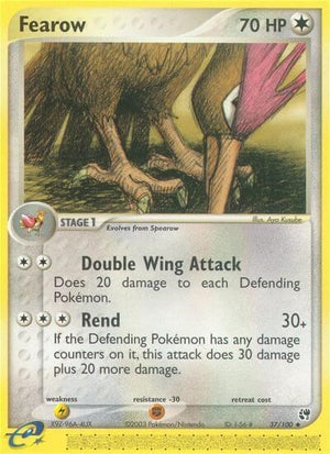 Pokemon TCG - EX Sandstorm - Fearow - 37/100 - Reverse Holofoil