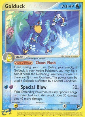Pokemon TCG - EX Sandstorm - Golduck - 17/100 - Reverse Holofoil