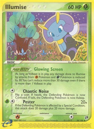 Pokemon TCG - EX Sandstorm - Illumise - 38/100 - Reverse Holofoil