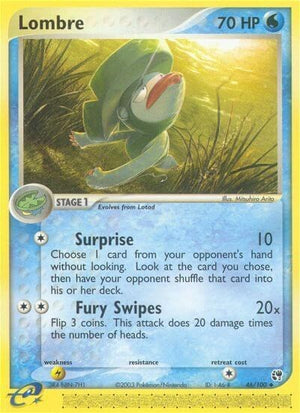 Pokemon TCG - EX Sandstorm - Lombre - 46/100 - Reverse Holofoil