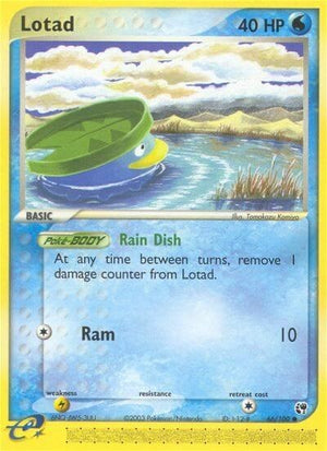 Pokemon TCG - EX Sandstorm - Lotad - 66/100 - Reverse Holofoil