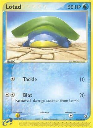 Pokemon TCG - EX Sandstorm - Lotad - 67/100