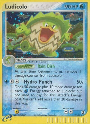 Pokemon TCG - EX Sandstorm - Ludicolo - 7/100 - Reverse Holofoil
