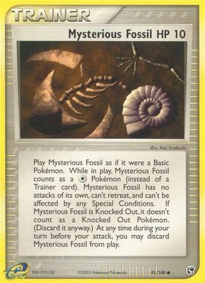Pokemon TCG - EX Sandstorm - Mysterious Fossil - 91/100