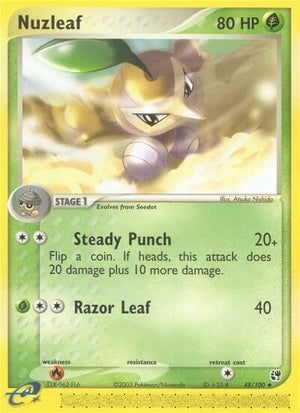 Pokemon TCG - EX Sandstorm - Nuzleaf - 48/100